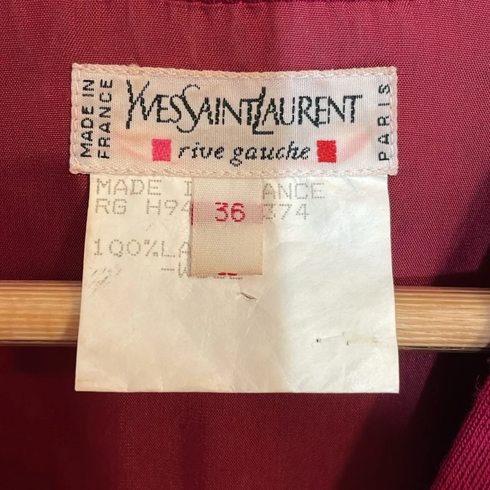 Yves Saint Laurent Dress, Vintage YSL Wrap Wool Dress, rive gauche, size 36 - Picture 5 of 10